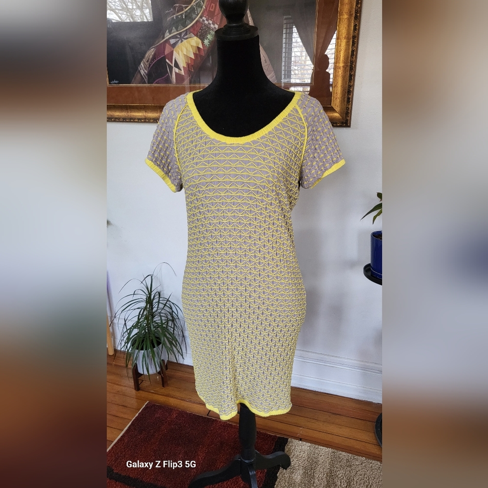 Mini Dress, medium, yellow/Grey